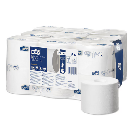 Tork Extra Soft Coreless Mid-Size Toilet Roll -  Premium Quality