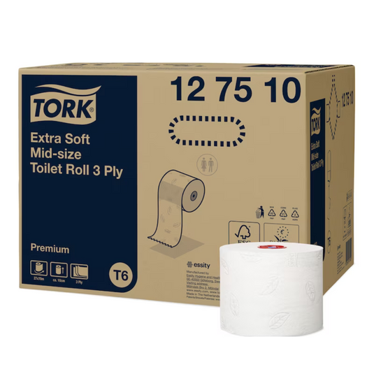 Tork Extra Soft Mid-Size Toilet Roll - Premium Quality