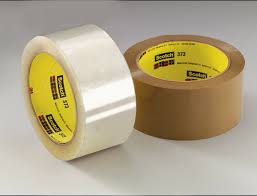 2 Rolls of Scotch® Packaging Tape. Shown in clear and kraft.